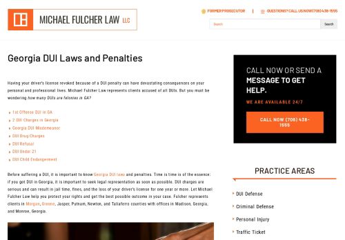 Georgia DUI Laws and Penalties | Michael Fulcher Law