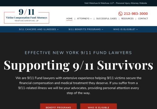 9/11 Fund Lawyers At Weisfuse & Weisfuse, LLP