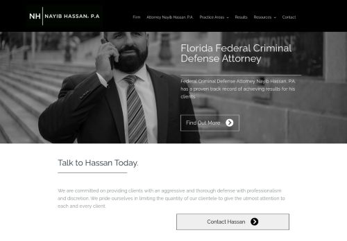 Nayib Hassan Criminal Defense Lawyer - Florida Federal Criminal Defense Attorney