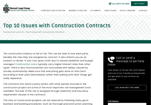 Top 10 Issues with Construction Contracts