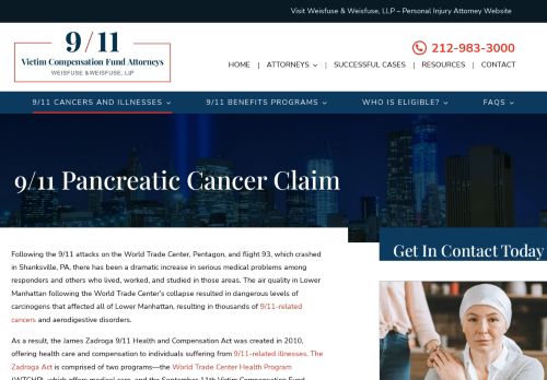 9/11 Pancreatic Cancer Claim